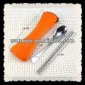 Stainless steel travelling chopstick set with spoon